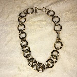 J Crew gold chain statement necklace